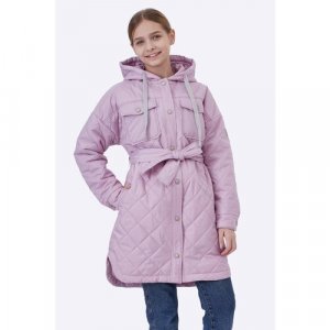 Куртка демисезонная, удлиненная, размер 34, 128, розовый Шалуны. Цвет: розовый