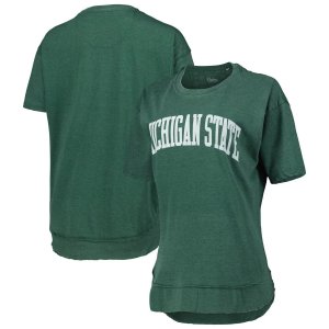 Женская зеленая футболка-пончо с принтом Pressbox Michigan State Spartans Arch Unbranded