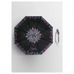 Зонт складной черный с серебряным куполом Dangerous | ZC Allerona design zontcenter. Цвет: серебристый/черный