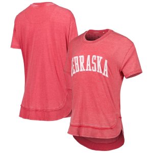 Женская футболка-пончо с аркой Pressbox Scarlet Nebraska Huskers Unbranded