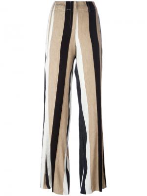 Расклешенные полосатые брюки Dondup. Цвет: чёрный