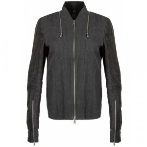 Куртка , средней длины, силуэт прямой, размер 48, черный ILARIA NISTRI. Цвет: серый