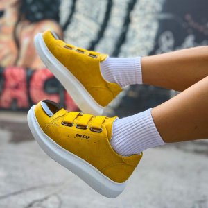 CHEKICH оригинальные брендовые повседневные женские кроссовки желтого цвета с зеркалом CBT, женская обувь высокого качества CH251