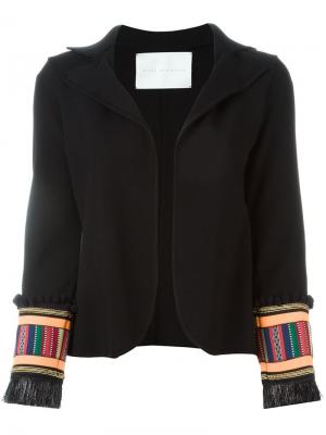 Пиджак с вышивкой на рукавах Giada Benincasa. Цвет: чёрный