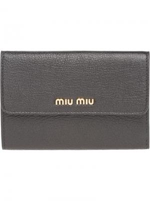 Компактный кошелек Miu. Цвет: черный