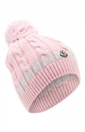 Кашемировая шапка Moncler Enfant. Цвет: розовый
