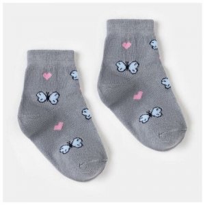 Носки для девочки -2 цвет серый, р-р 24-26 (16 см) Collorista. Цвет: серый