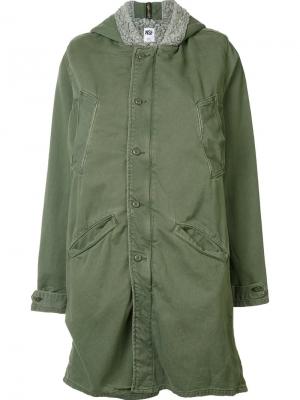 Куртка с капюшоном NSF. Цвет: зелёный