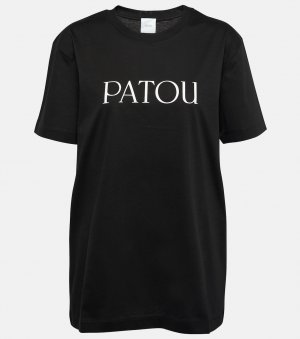 Футболка из хлопкового джерси с логотипом PATOU, черный Patou