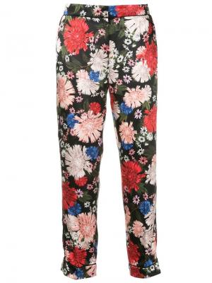 Укороченные брюки с цветочным принтом Erdem