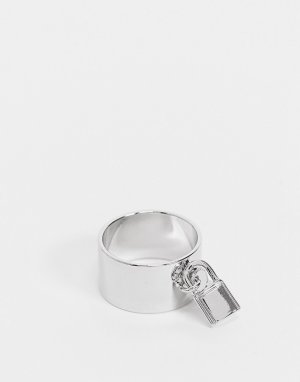 Серебристое блестящее кольцо с подвесками -Серебристый ASOS DESIGN