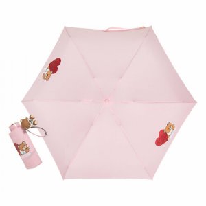 Мини-зонт , розовый MOSCHINO. Цвет: розовый