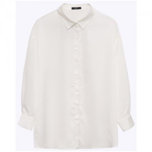 Блузка в классическом стиле B2480/owen Белый 48 Emka Fashion. Цвет: белый