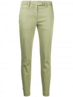 Укороченные зауженные брюки Dondup. Цвет: зеленый