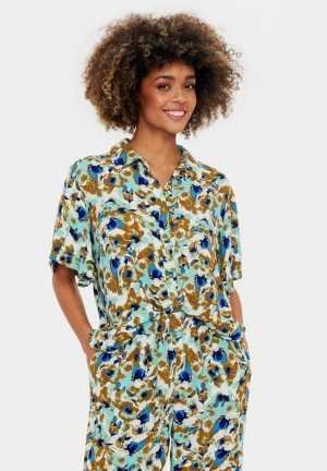 Блузка-рубашка , цвет pastel turquoise flower mood Saint Tropez