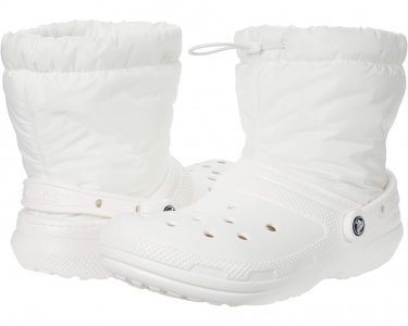 Ботинки Classic Lined Neo Puff Boot, цвет White/White Crocs