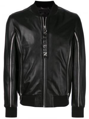 Куртка-бомбер с молниями Philipp Plein. Цвет: чёрный