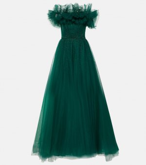 Украшенное платье из тюля JENNY PACKHAM, зеленый Packham