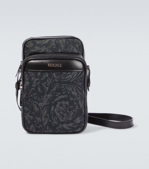 Жаккардовая сумка через плечо barocco athena , черный Versace