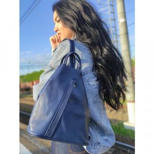 Рюкзак , фактура гладкая, синий Tuscany Leather. Цвет: синий/темно-синий