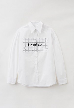 Рубашка MM6 Maison Margiela Paris. Цвет: белый