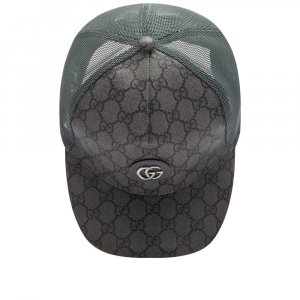 Жаккардовая кепка Supreme с узором GG, черный Gucci