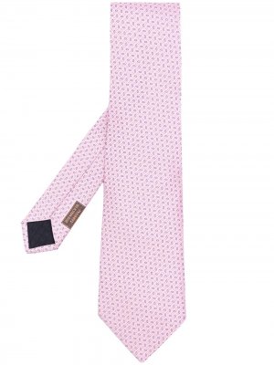 Жаккардовый галстук pre-owned с узором Hermès. Цвет: розовый
