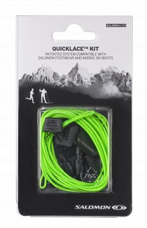Шнурки Quicklace Kit Salomon. Цвет: зеленый