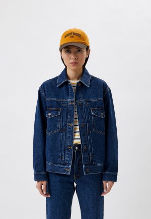 Куртка джинсовая Wood. Цвет: синий