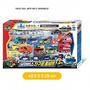 Набор мини-автомобилей Little Bus Friends Special, 18 предметов, Rescue Team V.3 Iconix Tayo