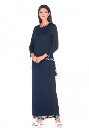 Комплект лонгслив и юбка Sahera Rahmani АРКО. Цвет: синий