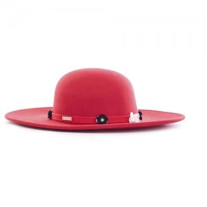 Шляпа с широкими полями из шерсти RU uni / EU Seeberger. Цвет: красный