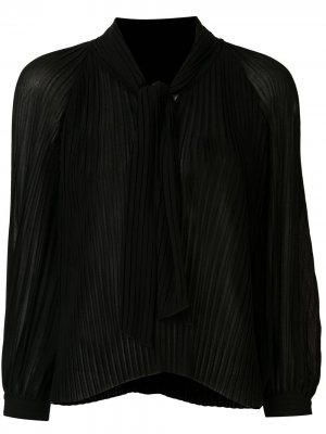 Блузка с длинными рукавами и складками Tomorrowland. Цвет: черный
