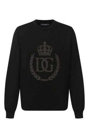 Хлопковый свитшот Dolce & Gabbana. Цвет: чёрный