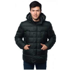 Зимняя куртка мужская CLASNA 056 размер 46, темно-зеленый. Цвет: зеленый