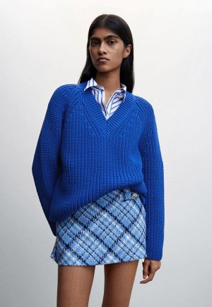 Пуловер Mango FRUTILAV. Цвет: синий