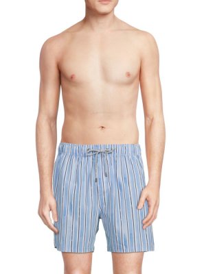 Полосатые шорты для плавания из жатого хлопка , цвет Light Blue Vintage Summer