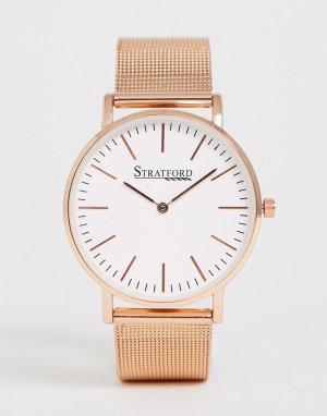 Золотисто-розовые мужские часы -Розовый Stratford