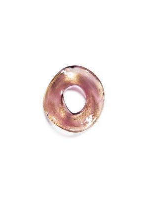 Кольцо из муранского стекла, фиолетовый с золотом FO042 Bottega Murano. Цвет: фиолетовый, золотистый