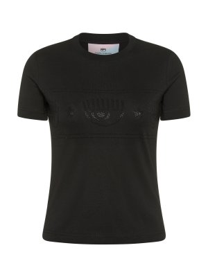 Chiara Ferragni футболка Eyestar со стразами и логотипом, черный
