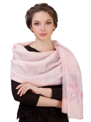 Палантин женский YSX02-3 розовый, 190х85 см Le Motif Couture. Цвет: розовый