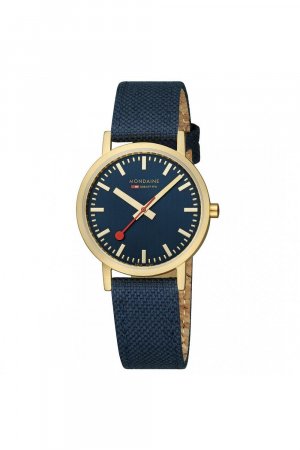 Классические аналоговые часы из нержавеющей стали - A660.30314.40Sbq, синий Mondaine