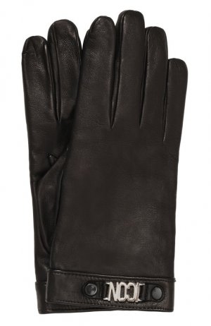 Кожаные перчатки Icon Dsquared2. Цвет: чёрный
