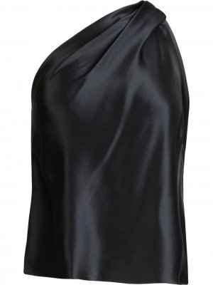 Блузка на одно плечо с драпировкой Michelle Mason. Цвет: черный