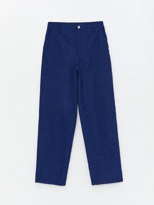 Женские прямые брюки узкого кроя , темно-синий LCW Casual