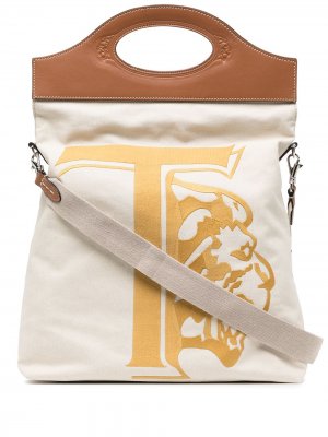 Tods сумка-тоут с логотипом Tod's. Цвет: бежевый