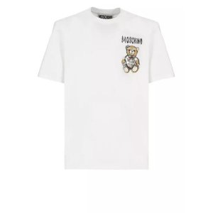 Футболка t-shirt with logo , белый Moschino