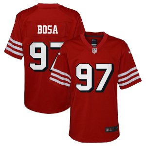 Молодежная майка Ника Бозы Скарлет Сан-Франциско 49ers для альтернативной игры Nike