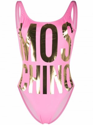 Купальник с логотипом Moschino. Цвет: розовый