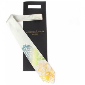 Стильный бежевый галстук с модным дизайном 71750 Christian Lacroix. Цвет: бежевый